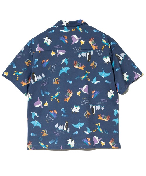 go slow caravan(ゴースローキャラバン)の「ESPACE VERT/エスパスヴェール 総柄水族館 OPシャツ(シャツ/ブラウス・メンズ・ネイビー/グレー・MEDIUM/LARGE/X-LARGE)」の8枚目の写真