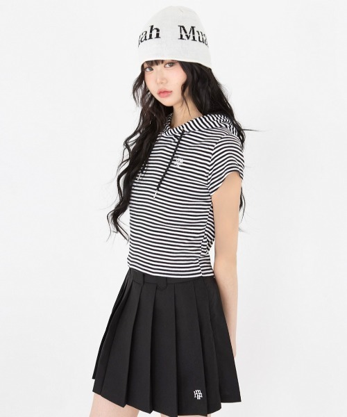 tシャツ A'GEM/9 × .kom 「muah muah/ムーアムーア」HOOD CAP SLEEVE T-SHIRT/フードスリーブレス TEE A'GEM/9 × .kom 『muah muah/ムーアムーア』HOOD CAP SLEEVE T