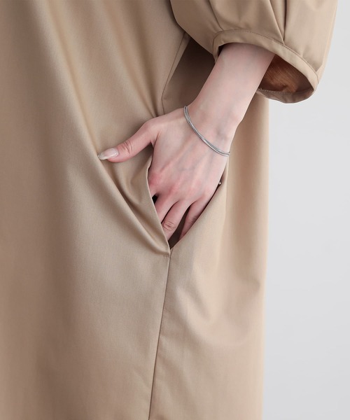 n'OrLABEL(ノアールレーベル)の「『キーネックタックドルマンシャツワンピース』(シャツワンピース・レディース・オフホワイト/ライトブルー/ベージュ/ブラック・FREE)」の14枚目の写真