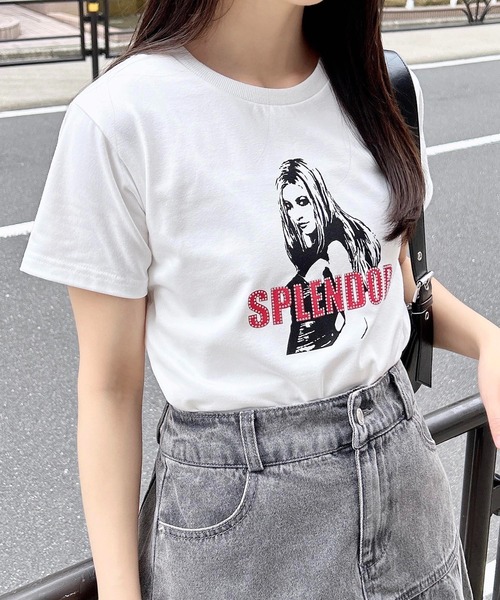 INGNI（イング）の「ガールロゴTシャツ（Tシャツ/カットソー・レディース・ブラック/オフホワイト/ホワイト×ブラック・M）」の21枚目の写真