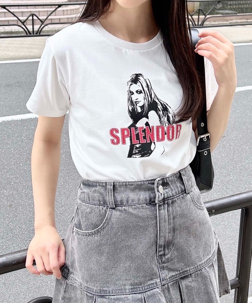 INGNI（イング）の「ガールロゴTシャツ（Tシャツ/カットソー・レディース・ブラック/オフホワイト/ホワイト×ブラック・M）」の22枚目の写真