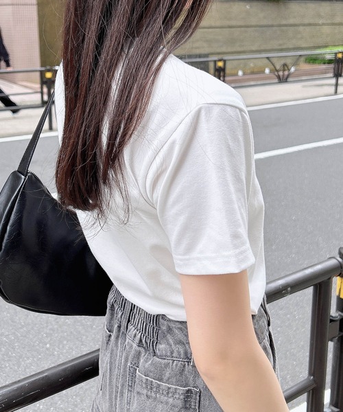 INGNI（イング）の「ガールロゴTシャツ（Tシャツ/カットソー・レディース・ブラック/オフホワイト/ホワイト×ブラック・M）」の19枚目の写真