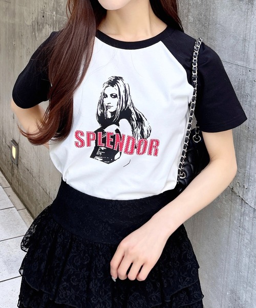 INGNI（イング）の「ガールロゴTシャツ（Tシャツ/カットソー・レディース・ブラック/オフホワイト/ホワイト×ブラック・M）」の13枚目の写真