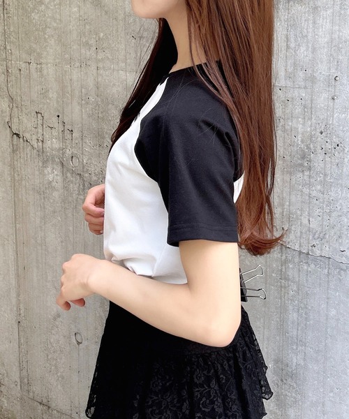 INGNI（イング）の「ガールロゴTシャツ（Tシャツ/カットソー・レディース・ブラック/オフホワイト/ホワイト×ブラック・M）」の12枚目の写真