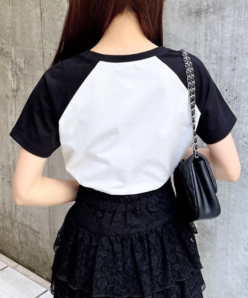 INGNI（イング）の「ガールロゴTシャツ（Tシャツ/カットソー・レディース・ブラック/オフホワイト/ホワイト×ブラック・M）」の11枚目の写真