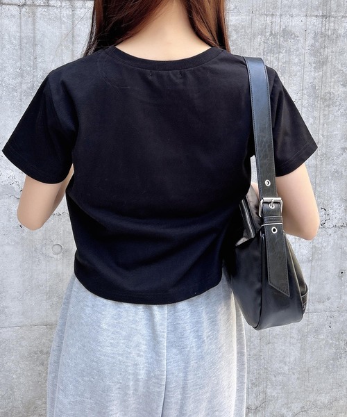 INGNI（イング）の「ガールロゴTシャツ（Tシャツ/カットソー・レディース・ブラック/オフホワイト/ホワイト×ブラック・M）」の5枚目の写真