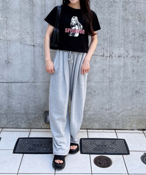 INGNI（イング）の「ガールロゴTシャツ（Tシャツ/カットソー・レディース・ブラック/オフホワイト/ホワイト×ブラック・M）」の4枚目の写真