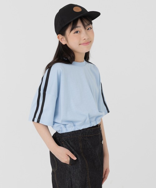 セール】肩ラインショート丈 Tシャツ（Tシャツ/カットソー