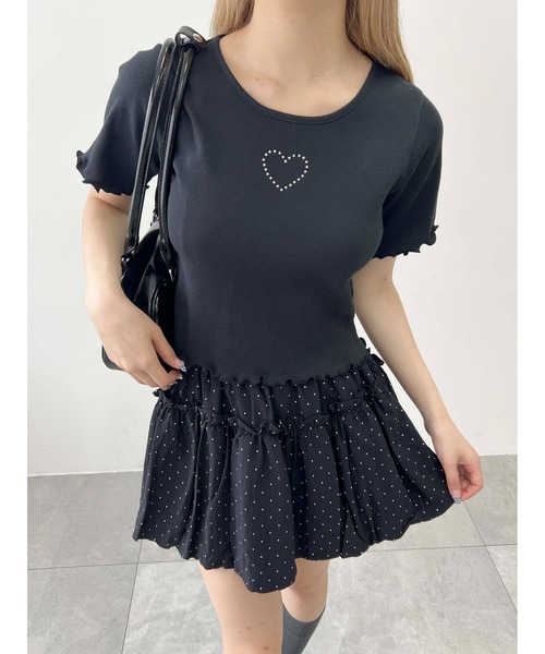 WEGO(ウィゴー)の「【PHIILY】スタッズリブメロウトップス(Tシャツ/カットソー・レディース・ホワイト系その他/ホワイト/ブラック/サックスブルー・FREE)」の22枚目の写真