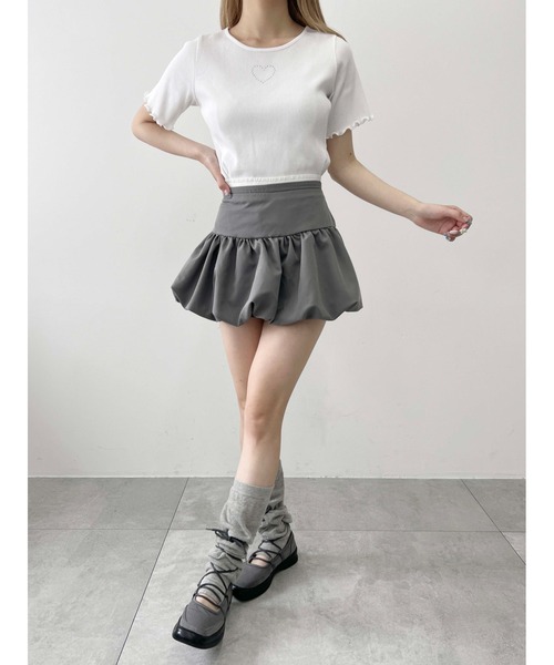 WEGO(ウィゴー)の「【PHIILY】スタッズリブメロウトップス(Tシャツ/カットソー・レディース・ホワイト系その他/ホワイト/ブラック/サックスブルー・FREE)」の21枚目の写真
