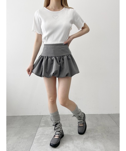 WEGO(ウィゴー)の「【PHIILY】スタッズリブメロウトップス(Tシャツ/カットソー・レディース・ホワイト系その他/ホワイト/ブラック/サックスブルー・FREE)」の17枚目の写真