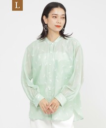 【L】【1枚できまる】【カタログ掲載品】【ウォッシャブル】クラフトパンサーシアーコンビブラウス