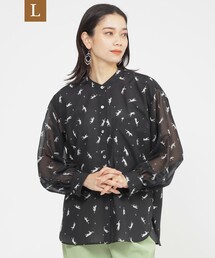 【L】【1枚できまる】【カタログ掲載品】【ウォッシャブル】クラフトパンサーシアーコンビブラウス