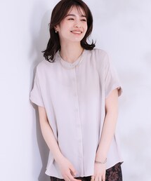 SHOO・LA・RUE | 【洗える/プチプラ】大人の抜け感をプラスする バンドカラーシャツ(シャツ/ブラウス)