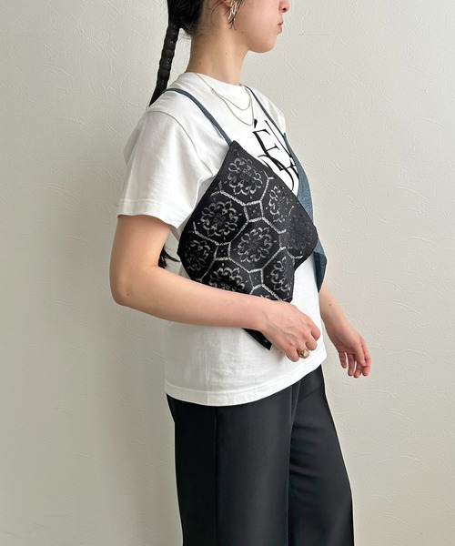 LHELBIE(レルビエ)の「レースジャガードビスチェ(その他トップス・レディース・ブラック/ベージュ・M)」の21枚目の写真