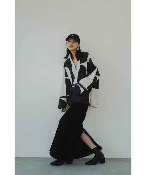 front zip mermaid skirt / Knuth Marfブラック front zip mermaid skirt（スカート）｜Knuth Marf