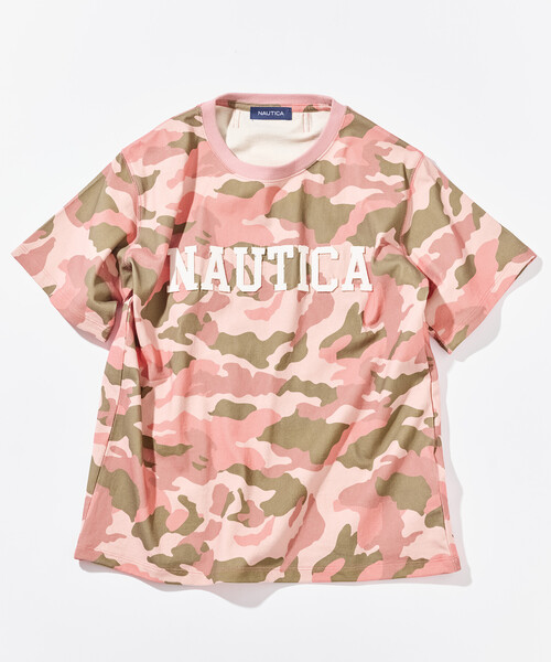 FREAK'S STORE(フリークスストア)の「NAUTICA/ノーティカ アップリケロゴTシャツ(Tシャツ/カットソー・レディース・カモフラージュ/ライトグレー/チャコールグレー/ピンク・フリ-)」の4枚目の写真
