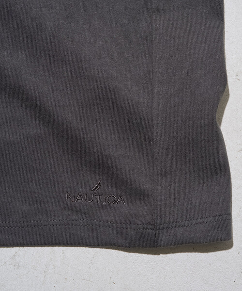 FREAK'S STORE(フリークスストア)の「NAUTICA/ノーティカ アップリケロゴTシャツ(Tシャツ/カットソー・レディース・カモフラージュ/ライトグレー/チャコールグレー/ピンク・フリ-)」の6枚目の写真