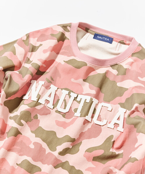 FREAK'S STORE(フリークスストア)の「NAUTICA/ノーティカ アップリケロゴTシャツ(Tシャツ/カットソー・レディース・カモフラージュ/ライトグレー/チャコールグレー/ピンク・フリ-)」の14枚目の写真