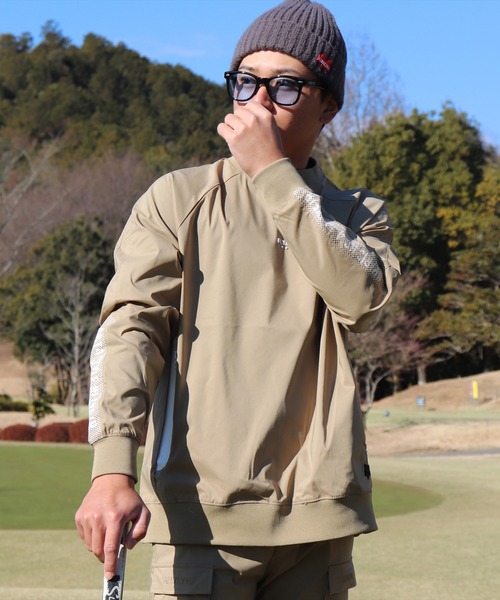 LUXE/R GOLF(ラグジュ ゴルフ)の「(RM)【LUXE/R GOLF】ストレッチ クロス メッシュ 切り替え プルオーバー シャツ(スウェット・メンズ・チャコールグレー/ブラック/ベージュ・L/XL/M)」の7枚目の写真