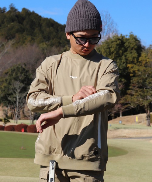 LUXE/R GOLF(ラグジュ ゴルフ)の「(RM)【LUXE/R GOLF】ストレッチ クロス メッシュ 切り替え プルオーバー シャツ(スウェット・メンズ・チャコールグレー/ブラック/ベージュ・L/XL/M)」の5枚目の写真