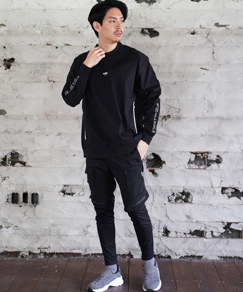 LUXE/R GOLF(ラグジュ ゴルフ)の「(RM)【LUXE/R GOLF】ストレッチ クロス メッシュ 切り替え プルオーバー シャツ(スウェット・メンズ・チャコールグレー/ブラック/ベージュ・L/XL/M)」の8枚目の写真