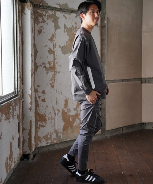 LUXE/R GOLF(ラグジュ ゴルフ)の「(RM)【LUXE/R GOLF】ストレッチ クロス メッシュ 切り替え プルオーバー シャツ(スウェット・メンズ・チャコールグレー/ブラック/ベージュ・L/XL/M)」の20枚目の写真