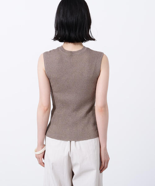 N.（N. Natural Beauty Basic）（エヌエヌナチュラルビューティーベーシック）の「フロントツイストリブニット（ニット/セーター・レディース・チャコールグレー/ライトイエロー/ベージュ・MEDIUM）」の19枚目の写真