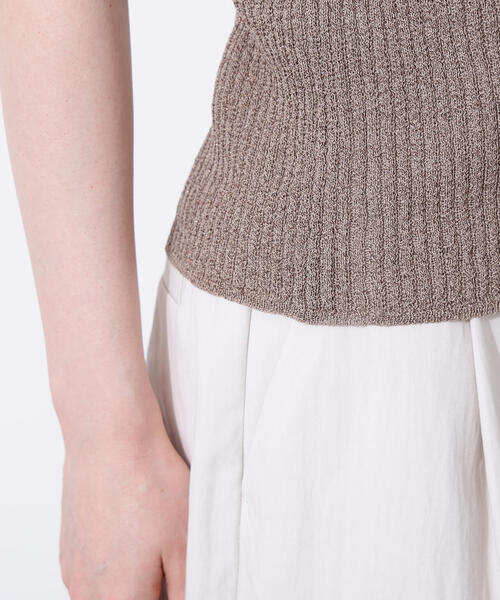 N.（N. Natural Beauty Basic）（エヌエヌナチュラルビューティーベーシック）の「フロントツイストリブニット（ニット/セーター・レディース・チャコールグレー/ライトイエロー/ベージュ・MEDIUM）」の22枚目の写真