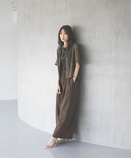 GLOBAL WORK(グローバルワーク)の「遮熱撥水/イージーパンツ/494088(その他パンツ・レディース・ブラック/ベージュ/ブラウン・MEDIUM/LARGE)」の5枚目の写真