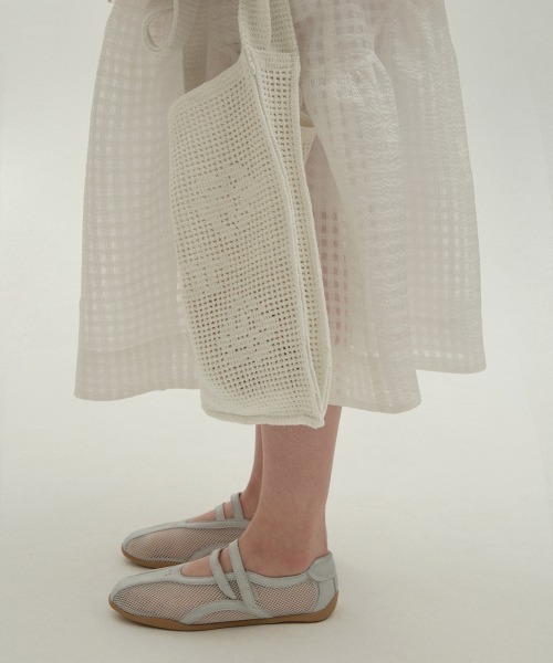 clor(クロル)の「CROCHET MARKET BAG(ショルダーバッグ・レディース・ホワイト/クリーム/ブルー・ONE SIZE)」の5枚目の写真