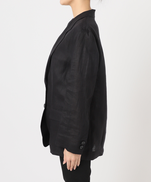 JOURNAL STANDARD（ジャーナルスタンダード）の「《追加2》リネン SB-2B ジャケット（テーラードジャケット・レディース・ブラック/ブラウン・FREE）」の16枚目の写真