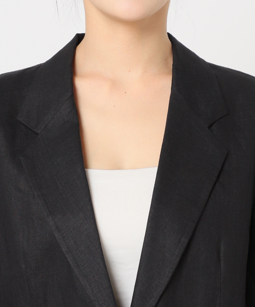 JOURNAL STANDARD（ジャーナルスタンダード）の「《追加2》リネン SB-2B ジャケット（テーラードジャケット・レディース・ブラック/ブラウン・FREE）」の13枚目の写真