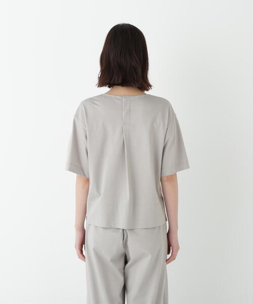 human woman(ヒューマンウーマン)の「◆プレーティング天竺タックスリーブボートネックプルオーバー(Tシャツ/カットソー・レディース・ベージュ系その他2/ブルー・MEDIUM)」の8枚目の写真