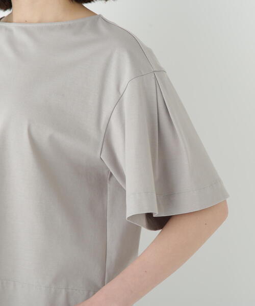 human woman(ヒューマンウーマン)の「◆プレーティング天竺タックスリーブボートネックプルオーバー(Tシャツ/カットソー・レディース・ベージュ系その他2/ブルー・MEDIUM)」の10枚目の写真