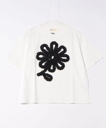 (BD)【BARNDOOR】レース素材 フリル フラワー Tシャツ