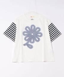(BD)【BARNDOOR】レース素材 フリル フラワー Tシャツ