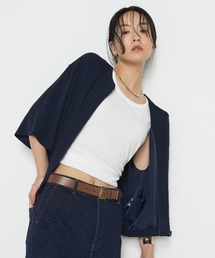K.T KIYOKO TAKASE | バックサテンジョーゼット ハーフスリーブブルゾン(ブルゾン)