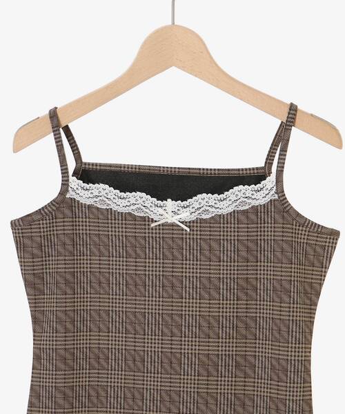 MAJESTIC LEGON（マジェスティックレゴン）の「透かしリボンニット×キャミセット（ニット/セーター・レディース・ブラック/ピンク/レッド/ブラウン・MEDIUM）」の21枚目の写真