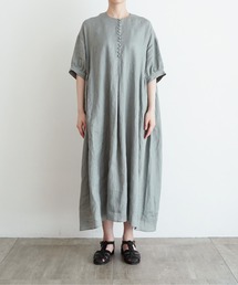 【オオカミとフクロウ】キンモクセイのシーソー　ロングワンピース リネン オオカミとフクロウ】キンモクセイのシーソー ロングワンピース