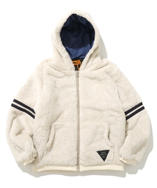 KRIFF MAYER Kid's Collection（クリフメイヤーキッズコレクション）の「耐風ボア袖ラインジャケット（その他アウター・キッズ・ネイビー/セージグリーン/アイボリー/グレイッシュベージュ・170/160/150/140/130/120）」の11枚目の写真