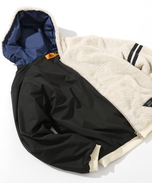 KRIFF MAYER Kid's Collection（クリフメイヤーキッズコレクション）の「耐風ボア袖ラインジャケット（その他アウター・キッズ・ネイビー/セージグリーン/アイボリー/グレイッシュベージュ・170/160/150/140/130/120）」の18枚目の写真