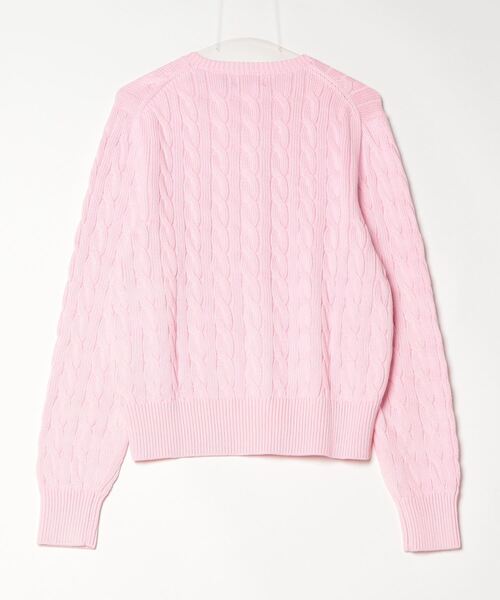 極美品♡現行ラルフローレン　ケーブルニット　カーディガン　ポニー　ピンク 中古・古着通販】POLO RALPH LAUREN (ポロ・ラルフローレン