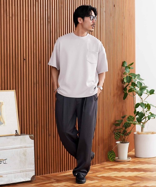 jiggys shop(ジギーズショップ)の「接触冷感 ポケット付き ワンポイント刺繍 半袖Tシャツ カットソー(Tシャツ/カットソー・メンズ・ブルー/ブラック/ホワイト/ベージュ/グレー系その他・MEDIUM/LARGE/X-LARGE)」の16枚目の写真