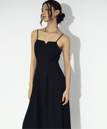 【新品未使用】ブラックドレス　ezick Ezick ドレス Elegant volume sleeves セットキャミドレス