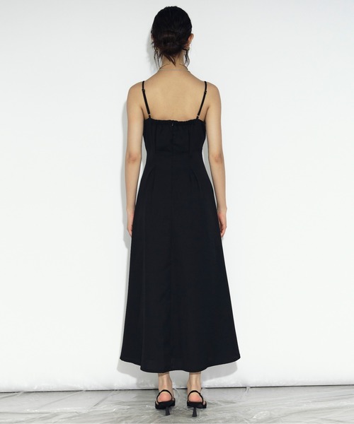 Ezick（エジック）の「2P frill bustier タックキャミドレス（ワンピース・レディース・グレー/ブラック・FREE）」の5枚目の写真