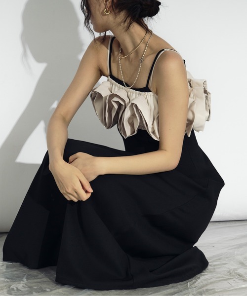 2P frill bustier タックキャミドレス（ワンピース）｜Ezick（エジック