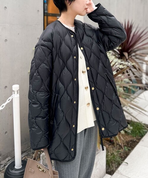 Nana⋆*タイオン×UNFILO 別注 LIMONTA生地 ライトダウン ◇【WEB限定】【TAION/タイオン】別注M65ミドル丈ダウン（ダウン