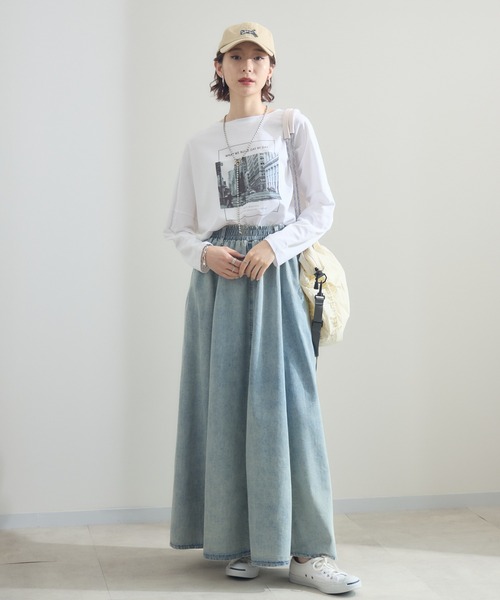 Paradise Picnic（パラダイスピクニック）の「デニムフレアスカート（デニムスカート・レディース・ブルー・FREE）」の3枚目の写真