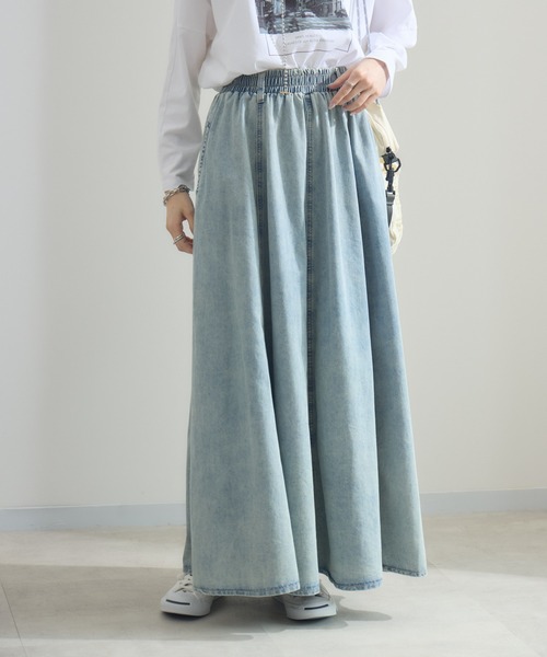 Paradise Picnic（パラダイスピクニック）の「デニムフレアスカート（デニムスカート・レディース・ブルー・FREE）」の6枚目の写真